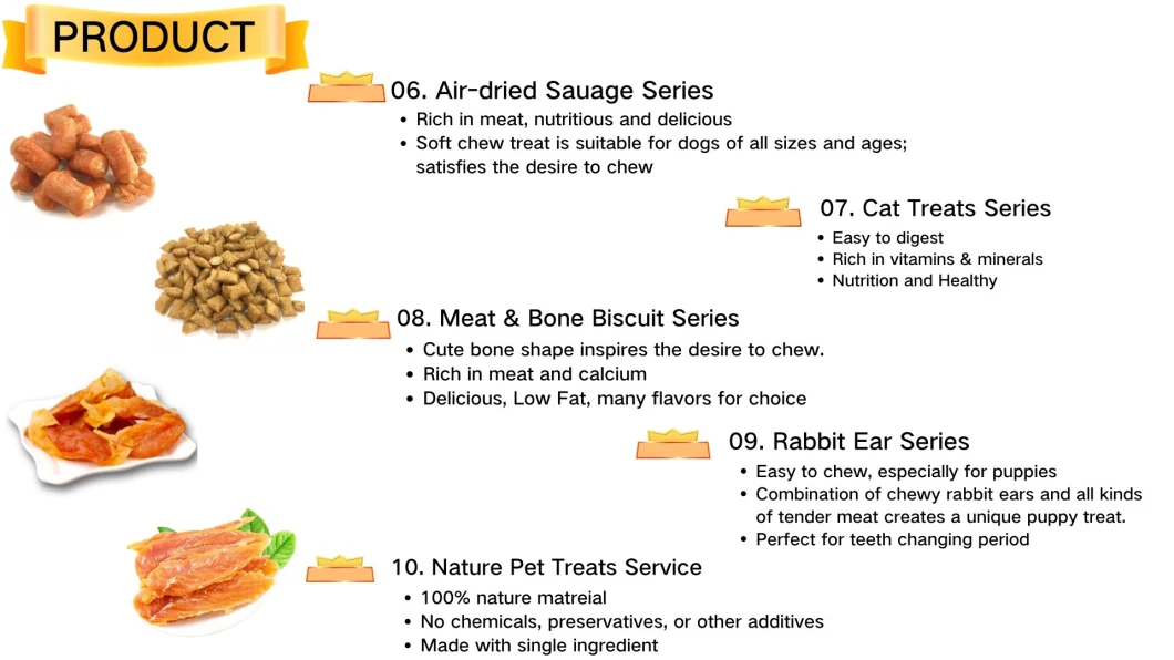 OEM ODM Custom Pet Dog and Cat Feed Duck Bites Pet Products